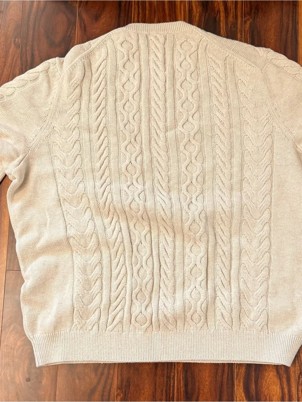Banana Republic Cream Cable-Knit Crewneck Sweater